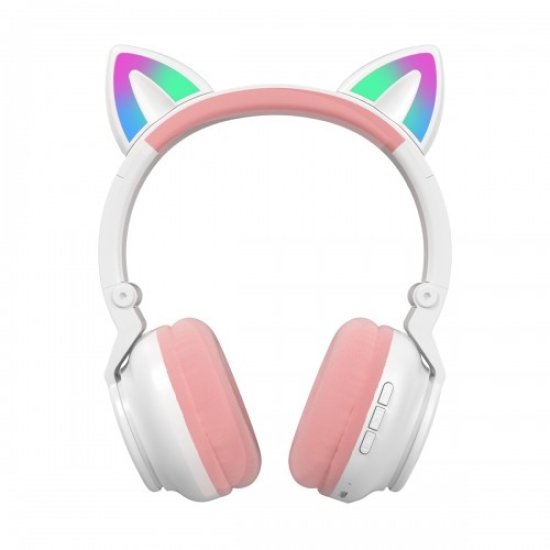 Cat Ears STN26 Wireless Headphones Λευκά