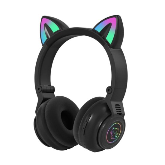 Cat Ears STN26 Wireless Headphones Μαύρα