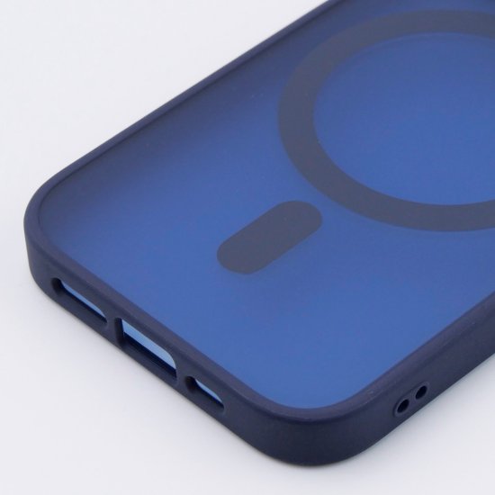 Hybrid Θήκη Σιλικόνης Με Magsafe & Metal Camera Lens Protection iPhone 12 Μπλε