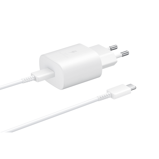 Samsung Fast Travel Charger 25W Type-C To Type C Λευκό