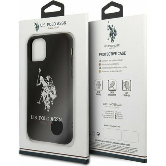 U.S. Polo Assn. Back Cover Σιλικόνης iPhone 11 Μαύρο