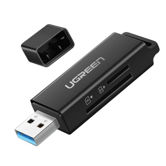 UGREEN Card Reader USB 3.0 για SD/microSD Μαύρο