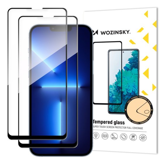 Wozinsky Full Glue Tempered Glass iPhone 14 Plus Μαύρο 2 Τεμάχια