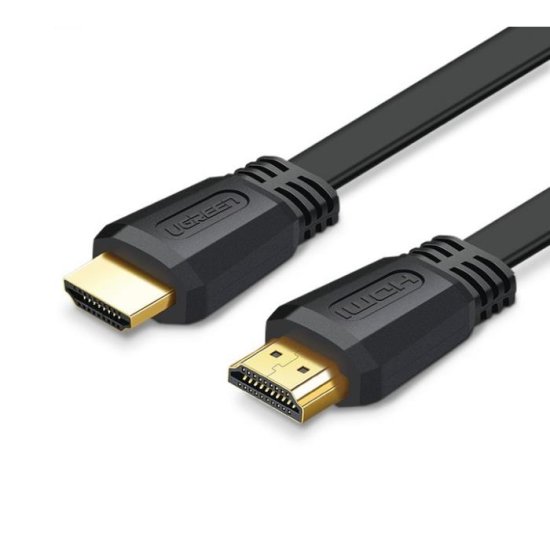 UGREEN ED015 HDMI 2.0 Flat Cable HDMI male - HDMI male 2m Μαύρο