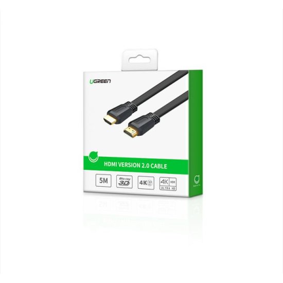 UGREEN HDMI 2.0 Braided Cable HDMI male - HDMI male 3m Μαύρο