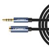 UGREEN Cable 3.5mm male - 3.5mm female 0.5m (40672) Μαύρο