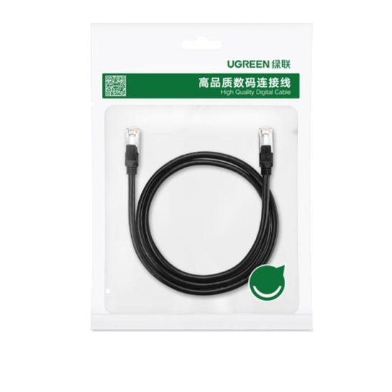 UGREEN NW101 Flat U/UTP Cat.6 Καλώδιο Δικτύου Ethernet 1m Μαύρο