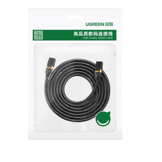 UGREEN U/FTP (STP) Cat.7 Καλώδιο Δικτύου Ethernet 0.5m Μαύρο