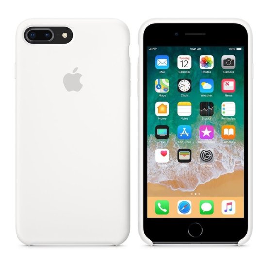 iPhone 7/8 Plus Λευκή Θήκη Σιλικόνης