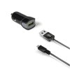 Celly Turbo Car Charger 2.4A Kit Usb Micro Cable Μαύρο